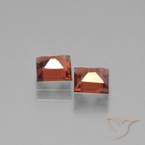 Pedras preciosas de Granada Piropo groselha vermelha natural de 1.52 ct, Quadrado, VS