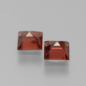 Pedras preciosas de granada piropo vermelho natural de 1,57 ct, quadrado, VS