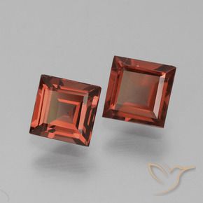 Pedras preciosas de Granada Piropo Vermelho escuro natural de 1.51 ct, Quadrado, VS