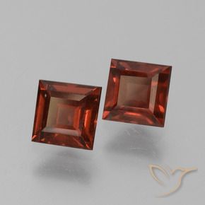 Pedras preciosas de Granada Piropo Sangria Tinto natural de 1.73 ct, Quadrado, VS