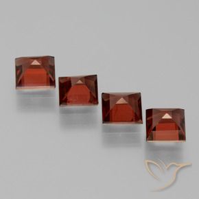 Pedras preciosas de Granada Piropo Vermelho escuro natural de 3.03 ct, Quadrado, VS