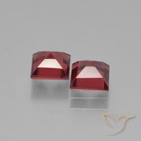 Pedras preciosas de Granada Piropo Vermelho escuro natural de 1.62 ct, Quadrado, VS