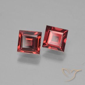 Pedras preciosas de Granada Piropo Vermelho escuro natural de 1.47 ct, Quadrado, VS