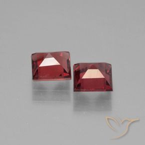 Pedras preciosas de Granada Piropo Vermelho escuro natural de 1.47 ct, Quadrado, VS