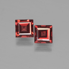 Pedras preciosas de Granada Piropo Vermelho escuro natural de 1.36 ct, Quadrado, VS