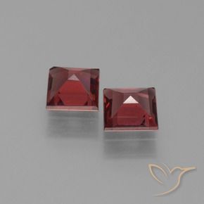 Pedras preciosas de Granada Piropo Vermelho escuro natural de 1.33 ct, Quadrado, VS