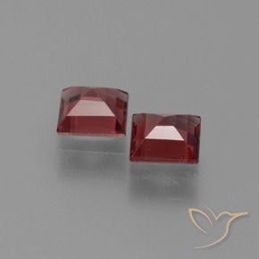Pedras preciosas de Granada Piropo Vermelho escuro natural de 1.42 ct, Quadrado, VS