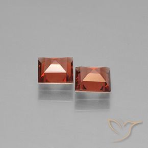 Pedras preciosas de Granada Piropo Vermelho escarlate natural de 1.28 ct, Quadrado, VVS-VS