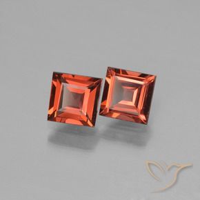 Pedras preciosas de Granada Piropo vermelho médio natural de 1.57 ct, Quadrado, VVS-VS