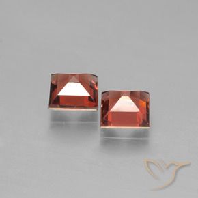 Pedras preciosas de Granada Piropo vermelho médio natural de 1.57 ct, Quadrado, VVS-VS