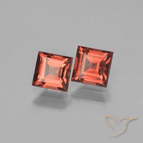 Pedras preciosas de Granada Piropo vermelho médio natural de 1.77 ct, Quadrado, VVS-VS