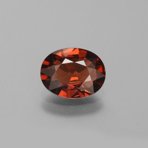 Granada piropo vermelho natural 1,86ct, corte oval, VVS-VS