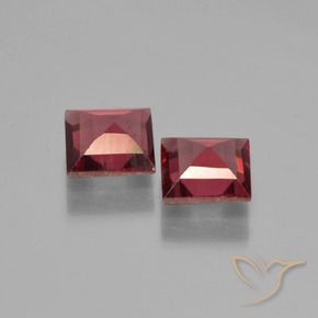 Pedras preciosas de Granada Piropo Vermelho escarlate natural de 1.46 ct, Quadrado, VS