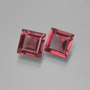 Pedras preciosas de granada piropo vermelho natural de 1,42 ct, quadrado, VVS