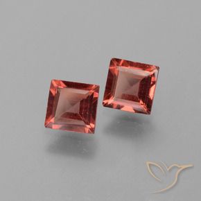 Pedras preciosas de Granada Piropo Vermelho escarlate natural de 1.53 ct, Quadrado, VS