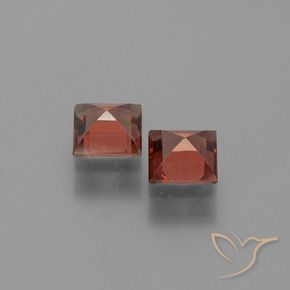 Pedras preciosas de Granada Piropo vermelho médio natural de 1.46 ct, Quadrado, VVS-VS