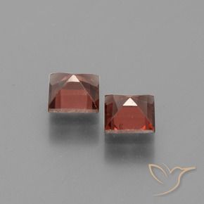 Pedras preciosas de Granada Piropo vermelho médio natural de 1.77 ct, Quadrado, VVS-VS