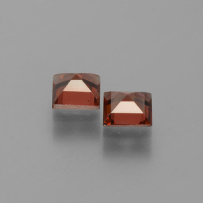 Pedras preciosas de granada piropo vermelho natural de 1,50 ct, quadrado, VVS