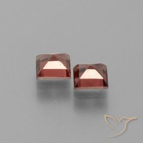 Pedras preciosas de Granada Piropo Vermelho escuro natural de 1.64 ct, Quadrado, VVS