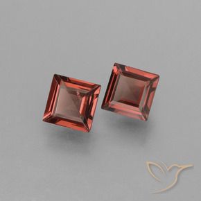 Pedras preciosas de Granada Piropo Vermelho Escarlate Profundo natural de 1.34 ct, Quadrado, VS