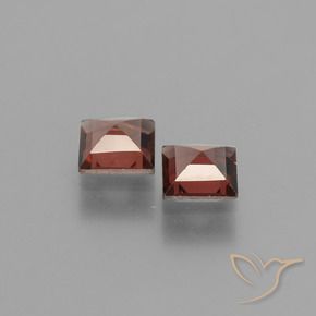 Pedras preciosas de Granada Piropo Vermelho Escarlate Profundo natural de 1.34 ct, Quadrado, VS