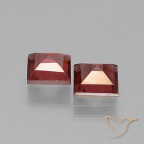 Pedras preciosas de Granada Piropo Vermelho escuro natural de 1.52 ct, Quadrado, VVS-VS