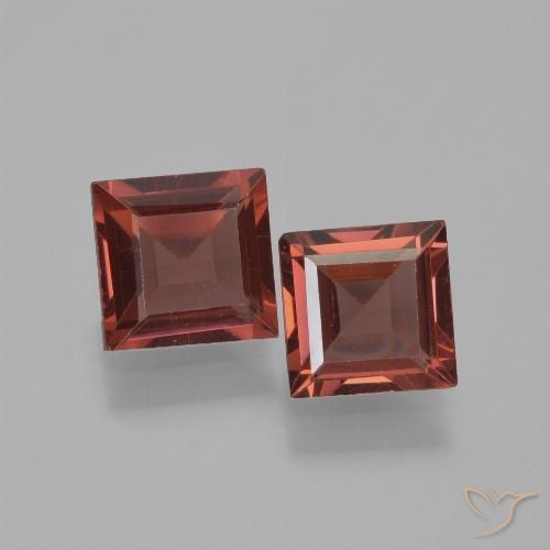 1.50ctw Natural Vermelho escarlate Granada Piropo, Quadrado, VS