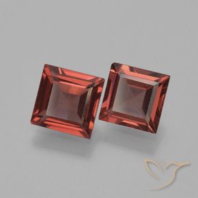 Pedras preciosas de Granada Piropo Vermelho escarlate natural de 1.50 ct, Quadrado, VS