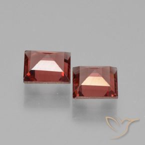 Pedras preciosas de Granada Piropo Vermelho escarlate natural de 1.50 ct, Quadrado, VS
