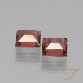 Pedras preciosas de Granada Piropo Vermelho médio-escuro natural de 1.42 ct, Quadrado, VVS-VS