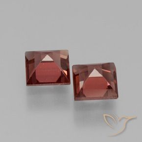 Pedras preciosas de Granada Piropo Vermelho escuro natural de 1.51 ct, Quadrado, VS