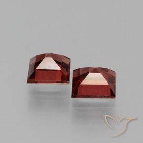 Pedras preciosas de Granada Piropo Vermelho escuro natural de 1.37 ct, Quadrado, VVS-VS