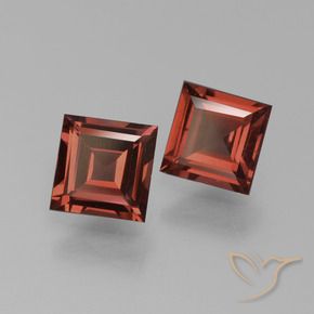 Pedras preciosas de Granada Piropo Vermelho escuro natural de 1.36 ct, Quadrado, VVS-VS