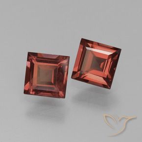 Pedras preciosas de Granada Piropo Vermelho Escarlate Profundo natural de 1.36 ct, Quadrado, VVS-VS