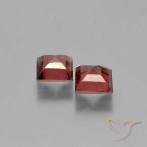 Pedras preciosas de Granada Piropo Vermelho escuro natural de 1.58 ct, Quadrado, VS