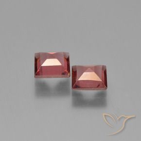 Pedras preciosas de Granada Piropo Vermelho escuro natural de 1.49 ct, Quadrado, VVS