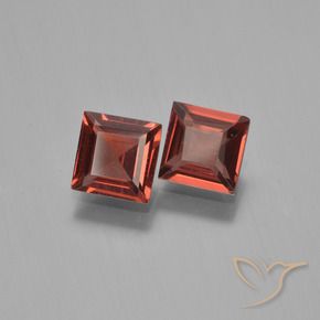 Pedras preciosas de Granada Piropo Vermelho escarlate natural de 1.47 ct, Quadrado, VVS