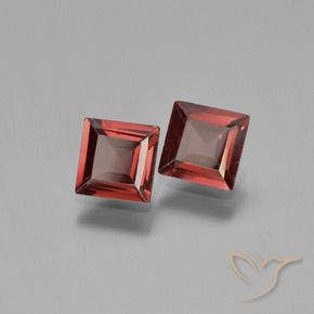 Pedras preciosas de Granada Piropo vermelho médio natural de 1.36 ct, Quadrado, VS