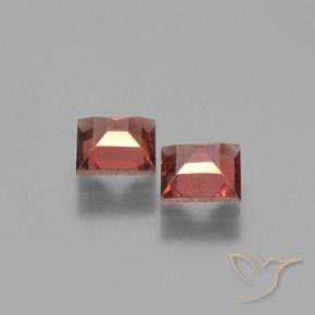 Pedras preciosas de Granada Piropo Vermelho escarlate natural de 1.47 ct, Quadrado, VVS-VS