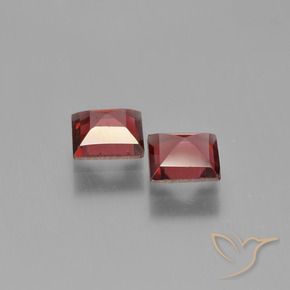 Pedras preciosas de Granada Piropo Vermelho escuro natural de 1.36 ct, Quadrado, VVS