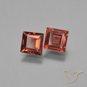 Pedras preciosas de Granada Piropo vermelho médio natural de 1.58 ct, Quadrado, VVS-VS