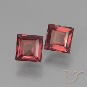 Pedras preciosas de Granada Piropo Vermelho escarlate natural de 1.47 ct, Quadrado, VVS-VS