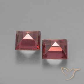 Pedras preciosas de Granada Piropo Vermelho escarlate natural de 1.47 ct, Quadrado, VVS-VS