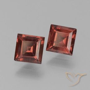 Pedras preciosas de Granada Piropo Vermelho escuro natural de 1.62 ct, Quadrado, VS