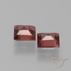 Pedras preciosas de Granada Piropo Vermelho Escarlate Profundo natural de 1.40 ct, Quadrado, VVS