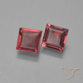 Pedras preciosas de Granada Piropo Vinho Tinto Profundo natural de 1.45 ct, Quadrado, VS