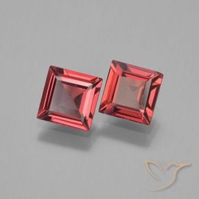 Pedras preciosas de Granada Piropo Vermelho escuro natural de 1.48 ct, Quadrado, VVS-VS