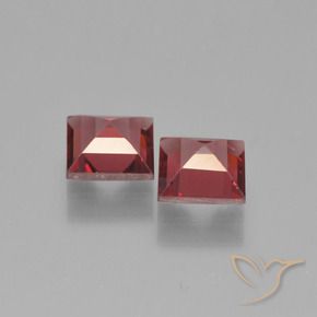 Pedras preciosas de Granada Piropo Vermelho escuro natural de 1.48 ct, Quadrado, VVS-VS