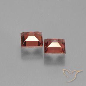 Pedras preciosas de Granada Piropo Vermelho escarlate natural de 1.59 ct, Quadrado, VVS-VS