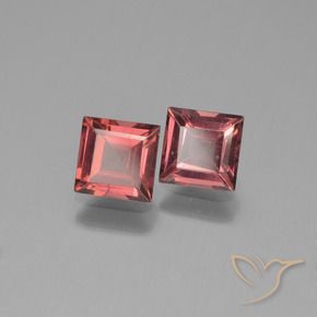 Pedras preciosas de Granada Piropo Vermelho escuro natural de 1.46 ct, Quadrado, VS